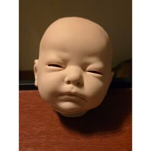 Vintage 1985 Scioto Ceramic Newborn Baby Doll Head Mold Bisque Craft Supply 85
